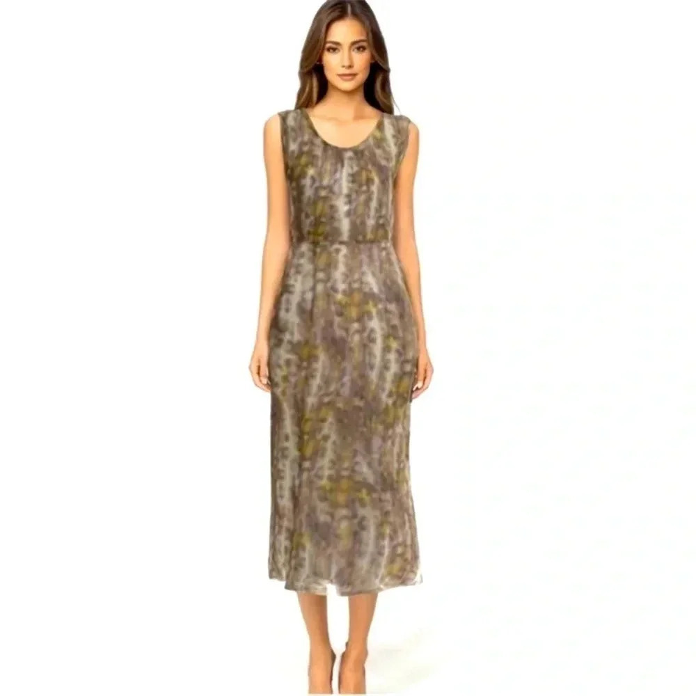Rare Jenni Kanye silk snakeskin maxi dress